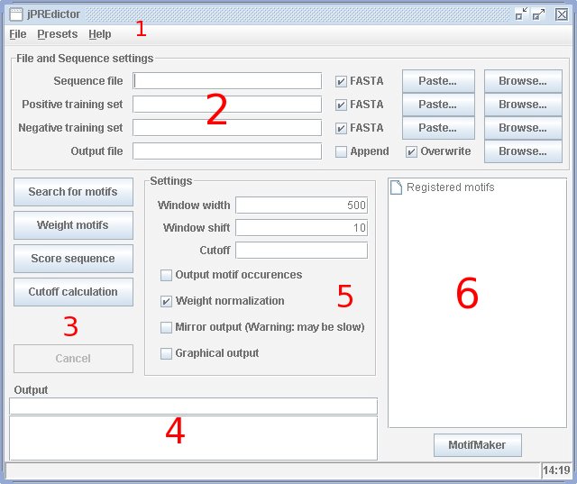 jPREdictor main window